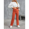 Casual High Waist Button Straight Pants