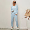 Fashion Casual Solid Sleepwear Set